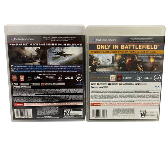 Battlefield 3 and Battlefield 4 Sony PlayStation 3 PS3 Video Game Lot of 2 - Picture 2 of 7